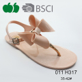 Thời trang sexy Pvc đơn giản thiết kế phụ nữ Flat Sandals