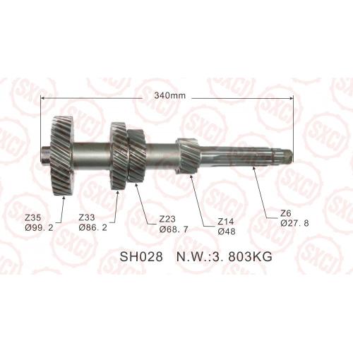 Automobile gearbox intermediate shaft assembly ofJAC