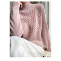 Loose casual jumper with half high neck