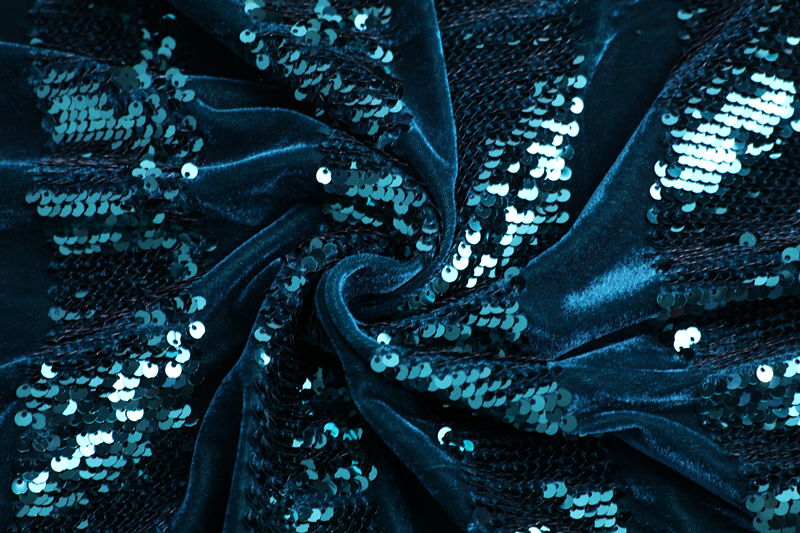 3mm Sequin Velvet Embroidery Fabric