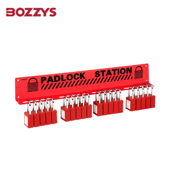 OEM Chinese Manufacturer Steel Material Lockout Padlock Station Wall Shelf Racks