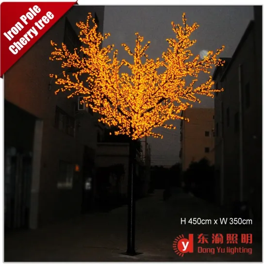 LED tree light iron pole cherry blossom garden decoration plastic trees outdoor wedding outdoor lighted trees