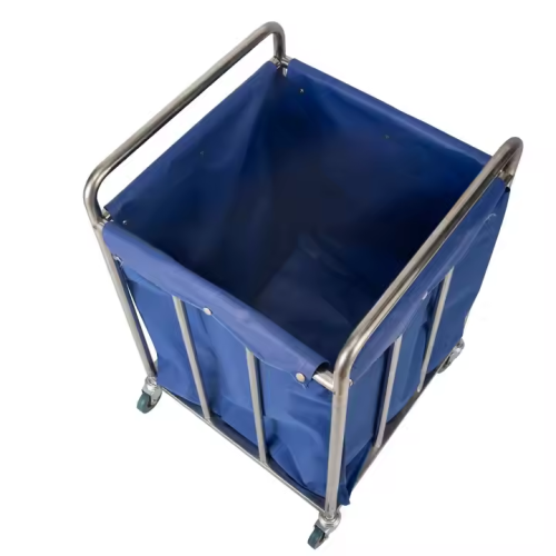Stainless Steel Large Capacity Hospital Laundry Trolleys Medical Waste Trolley