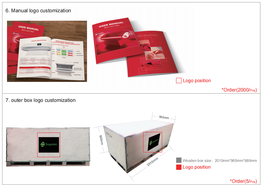 red light bed packing