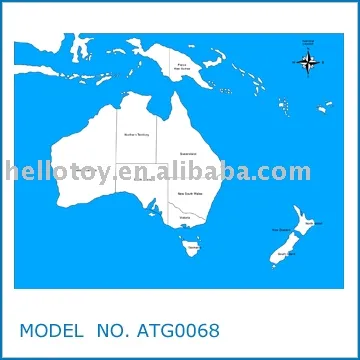 Montessori Toys - NEW Australia Control Map - Labeled (ATG0068)