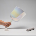 Pearlescent White Handheld Crystal Singing Bowl