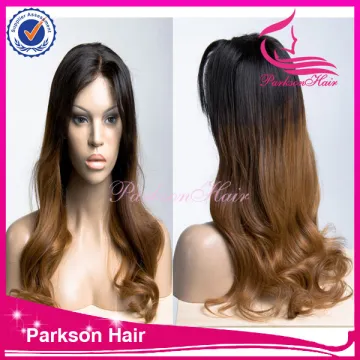 2014 Fashion hair ombre body wave human hair top quality cheap 8-26inch brazilian remy hair two tone color full lace wigs