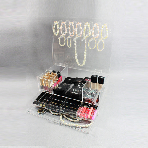 Clear Acrylic Jewelry and Cosmetic Makeup Organizer