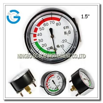 High quality black steel brass internal oxygen manometer pressure