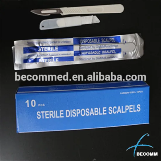 Stainless steel disposable scalpel