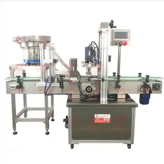 Automatic Screw Capping Machine for Glass and Plastic Bottles with Cap Feeding and Filling Production Line