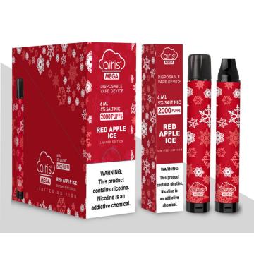 Disposable Electronic Cigarette Airis Mega 2000puffs E-Cig