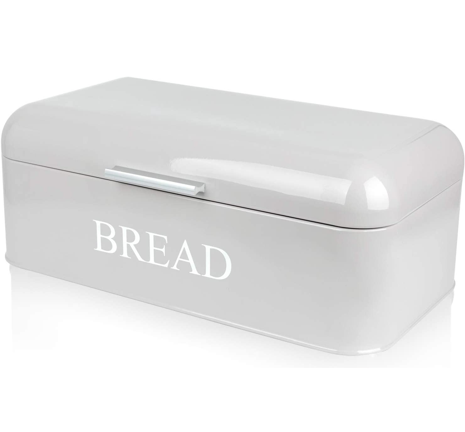 Metal Bread Storage Bin Flip Top Lid