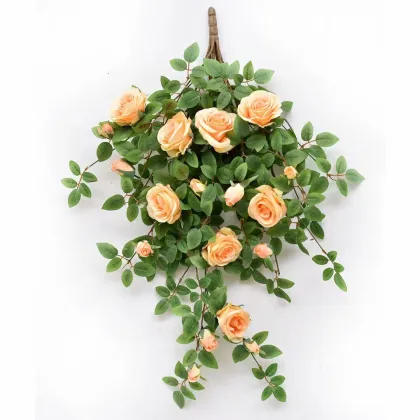 Hanging Artificial Rose Vine Rattan for High-Quality Garden Decor