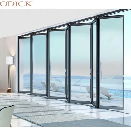 Custom aluminum folding doors double folding patio doors