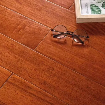 Natural Color Click Lock Underfloor Heating African Merbau Solid Wood Floor