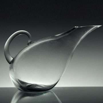 Slant Glass Decanter, Slant Top with Handle, 6.5cm Top Diameter, 23.2cm Length and 540g Weight