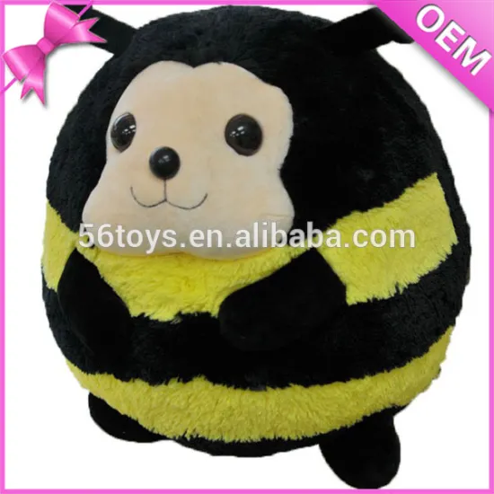 2016 Custom kids toy yellow bumble bee soft toy fashion cute soft stuffed plush bee toy