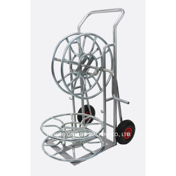 Support de moulinet squelettique plaqué zinc et chariot