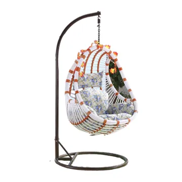 Garden Furniture Wicker Balcony Hanging Chair with Stand