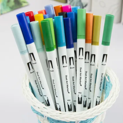 100 Colors Dual Tip Alcohol Art Marker Pens