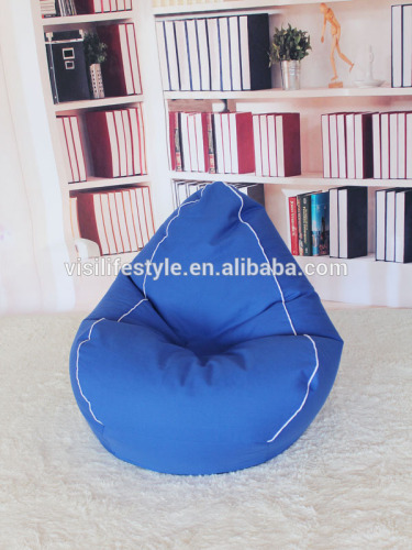 Tear drop shaped sky color polyester bean bag chair                        
                                                Quality Choice