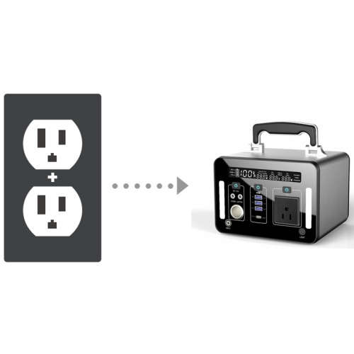 500-1000WH de íons de lítio portátil Solar Power Bank Station