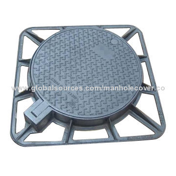 GGG500-7 Wood Stove Grill Sewer Manhole Cover, 600*600/850*850mm, Weight Depends