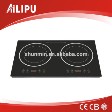 CE/CB/EMC/LVD certificated and plastic housing touch screen double burner induction cooker 3600W