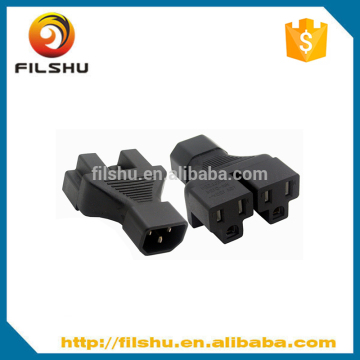 IEC 320 C14 to 2 X Nema 5-15R power adapter, C14 to 2x US female power inverter