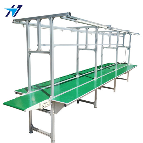 Double strip table belt line