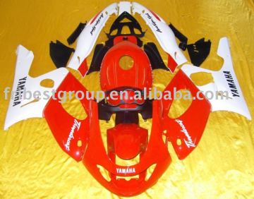 Aftermarket motorcycle fairings kit for YZF600 YZF 600R 1997 1998 1999 2000 2001 2002 2003 2004 2005 2006 2007 RED&WHITE