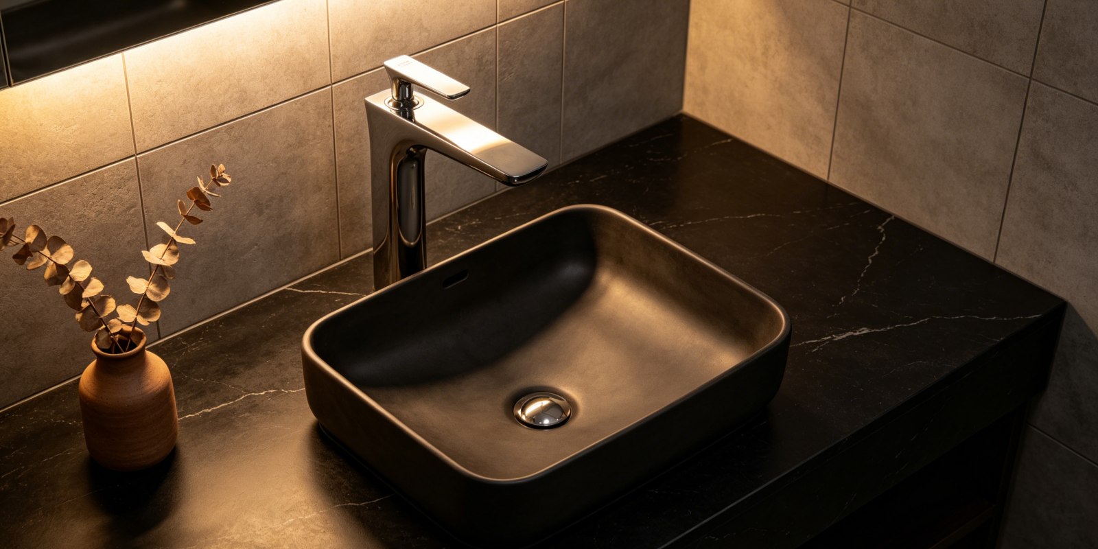 Brass basin taps