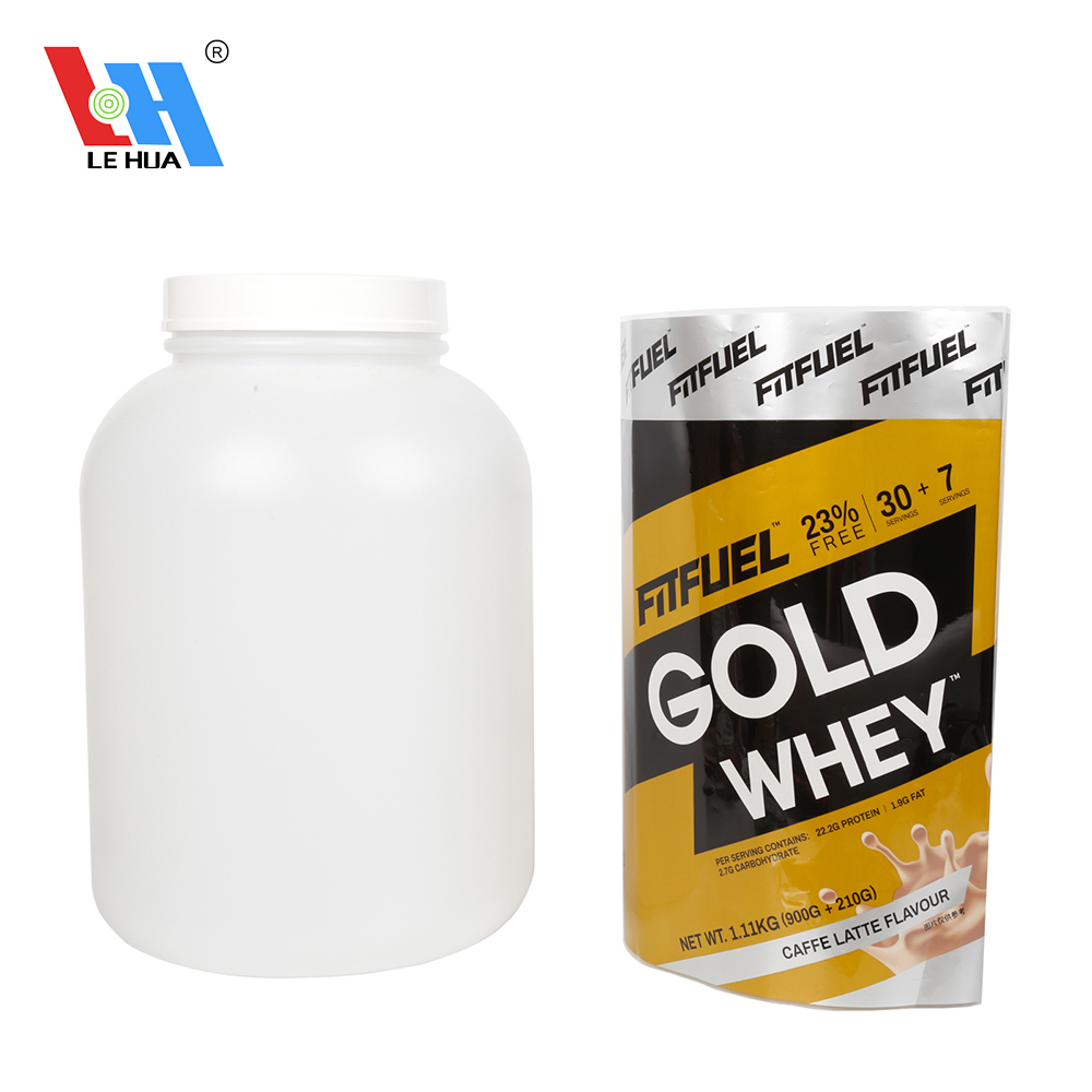 Gold Shrink Label For Protein Powder Bucket