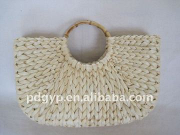 handmade fabric handbags corn husk straw bag
