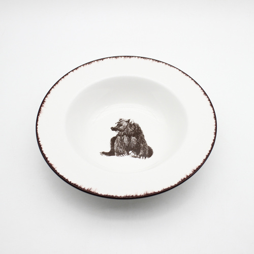 Ensemble de vaisselle irrégulière des animaux de porcelaine irrégulière