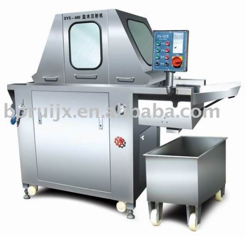 Meat processing machine meat saline injector