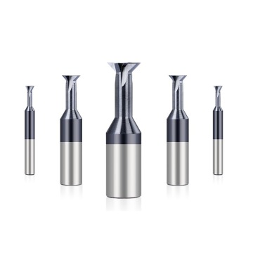 Tungsten Carbide Dovetail Milling Cutter - Aluminum End Mill CNC Router Bits (45°/60°)