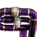 Burnet Purple Lamborghini Gallardo 04–08 F1 Spec Ti X-Pipe Auspuff mit Ventilen