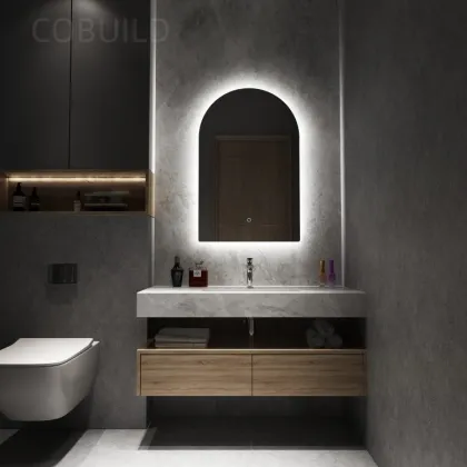 Customized Smart LED Mirror Touch Switch Wall Mirrors for Modern Home Decor