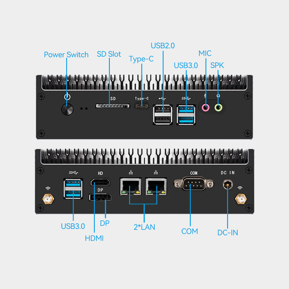 X78 2*LAN 1*COM 2*Display Mini PC