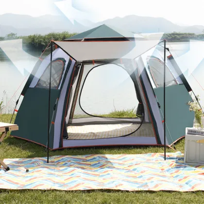 Hexagonal Tent: Automatic Wilderness Camping Picnic Shelter