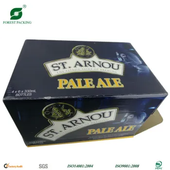 BEER BOTTLE PACKAGING BOX WITH DIVIDER INSIDE