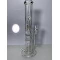 Double Matrix Double Honeycomb Percolator Glass Bongs