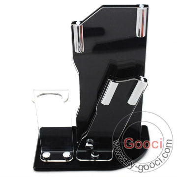 3- Piece NEW Acrylic 2 knife and peeler Knife Holder ceramic knife Cutlery