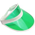 Clear Colored Plastic Sun Visor Tennis Beach Hat