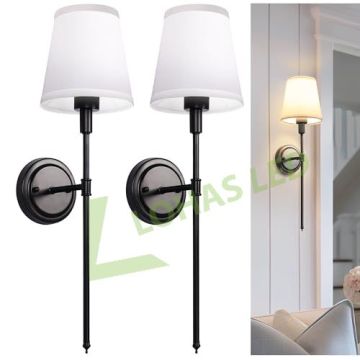 Lohas schwarze Wandbeleuchtung Conces - 2 LED -Wandlampen für Hotel und Zuhause