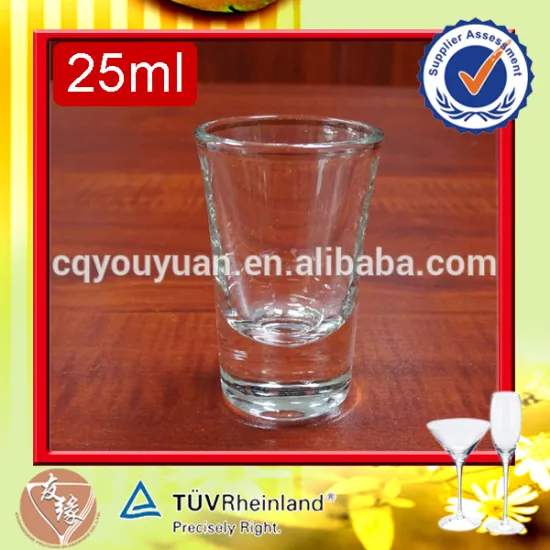 wholesale stocked mini size 25ml bullet shot glass
