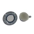 Ceramic mug with serving tray