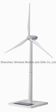 Zinc alloy and ABS plastic blades Solar Wind Turbine Model